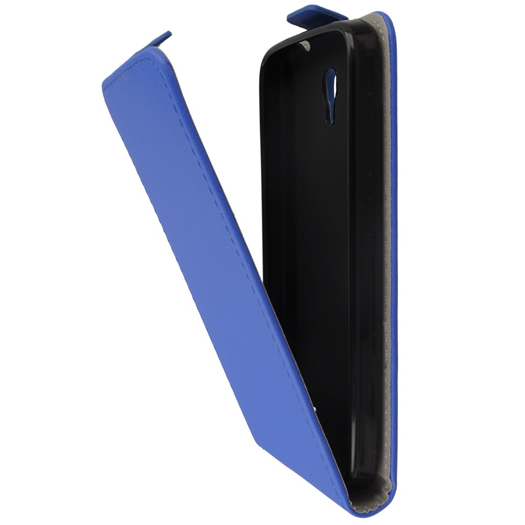 Pokrowiec z klapk na magnes Prestige Slim Flexi niebieski ALCATEL One Touch Pop 2 4.5 cala / 7