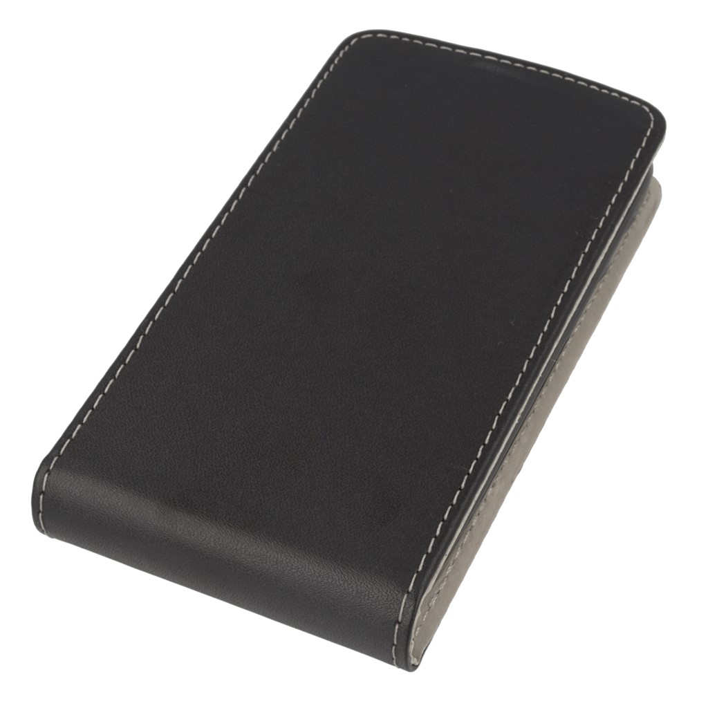 Pokrowiec z klapk na magnes Prestige Slim Flexi czarny ALCATEL One Touch Pixi 3 4.0 cala / 3