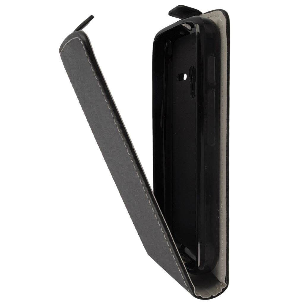Pokrowiec z klapk na magnes Prestige Slim Flexi czarny ALCATEL One Touch Pixi 3 4.0 cala / 7
