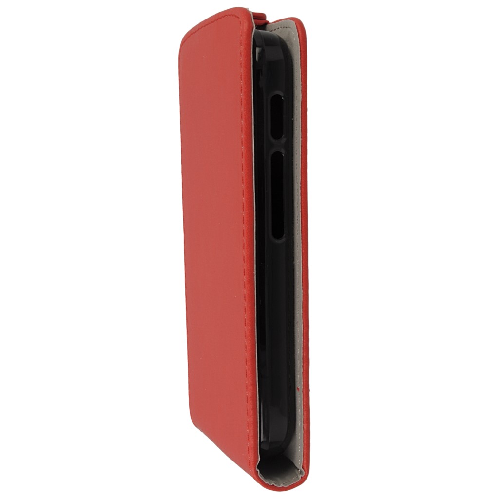 Pokrowiec z klapk na magnes Prestige Slim Flexi czerwony ALCATEL One Touch Pixi 3 4.0 cala / 6