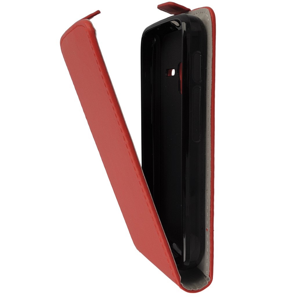 Pokrowiec z klapk na magnes Prestige Slim Flexi czerwony ALCATEL One Touch Pixi 3 4.0 cala / 7