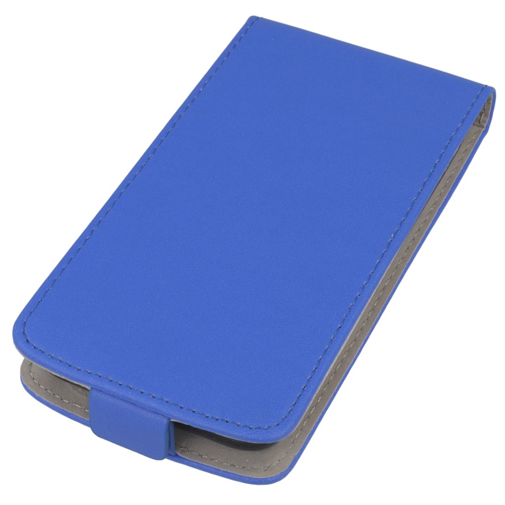 Pokrowiec z klapk na magnes Prestige Slim Flexi niebieski ALCATEL One Touch Pixi 3 4.0 cala / 2