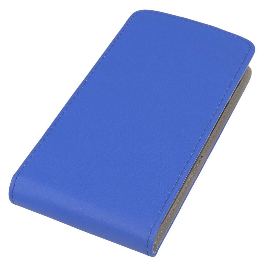 Pokrowiec z klapk na magnes Prestige Slim Flexi niebieski ALCATEL One Touch Pixi 3 4.0 cala / 3