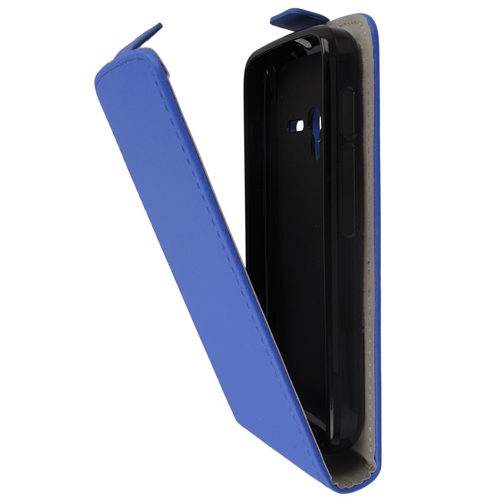 Pokrowiec z klapk na magnes Prestige Slim Flexi niebieski ALCATEL One Touch Pixi 3 4.0 cala / 7
