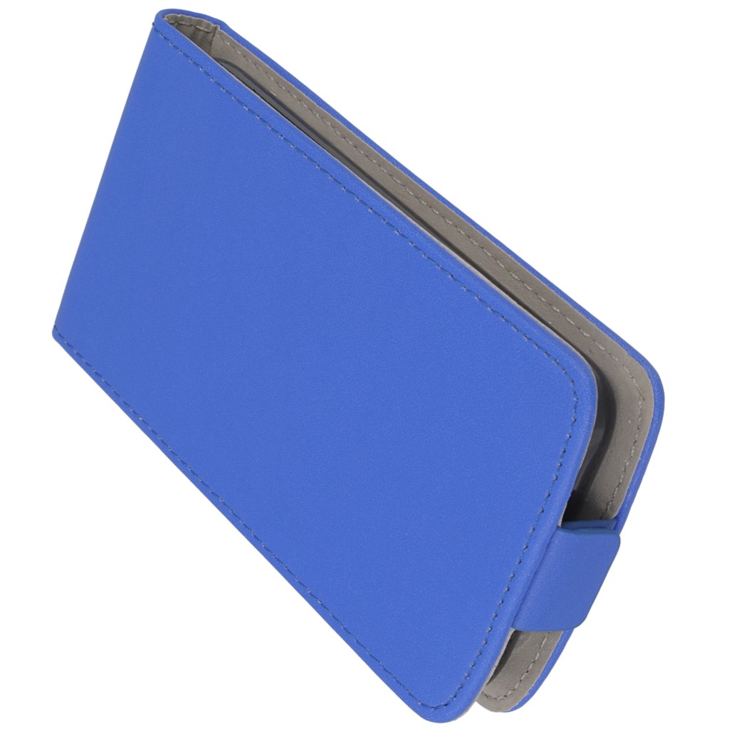 Pokrowiec z klapk na magnes Prestige Slim Flexi niebieski ALCATEL One Touch Pixi 3 4.0 cala / 8