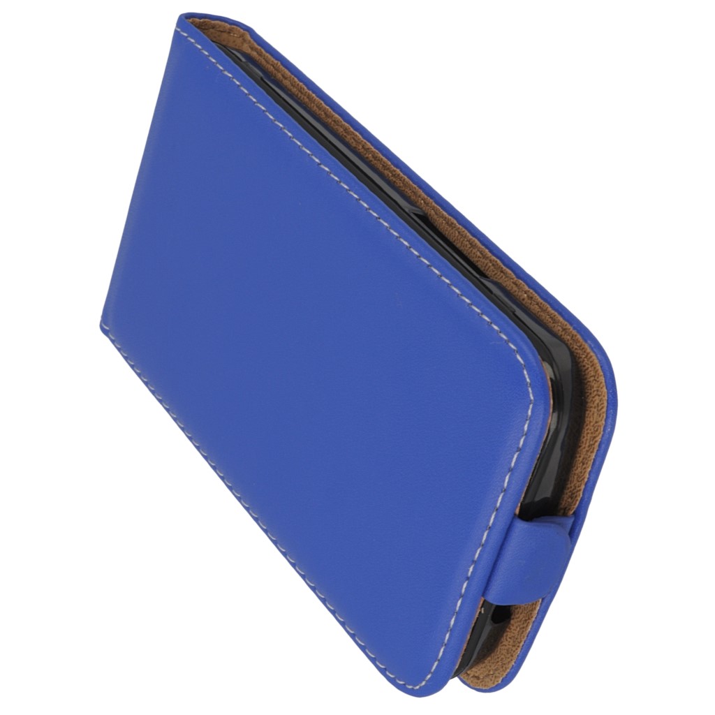 Pokrowiec z klapk na magnes Prestige Slim Flexi niebieski Allview C6 Quad 4G / 8