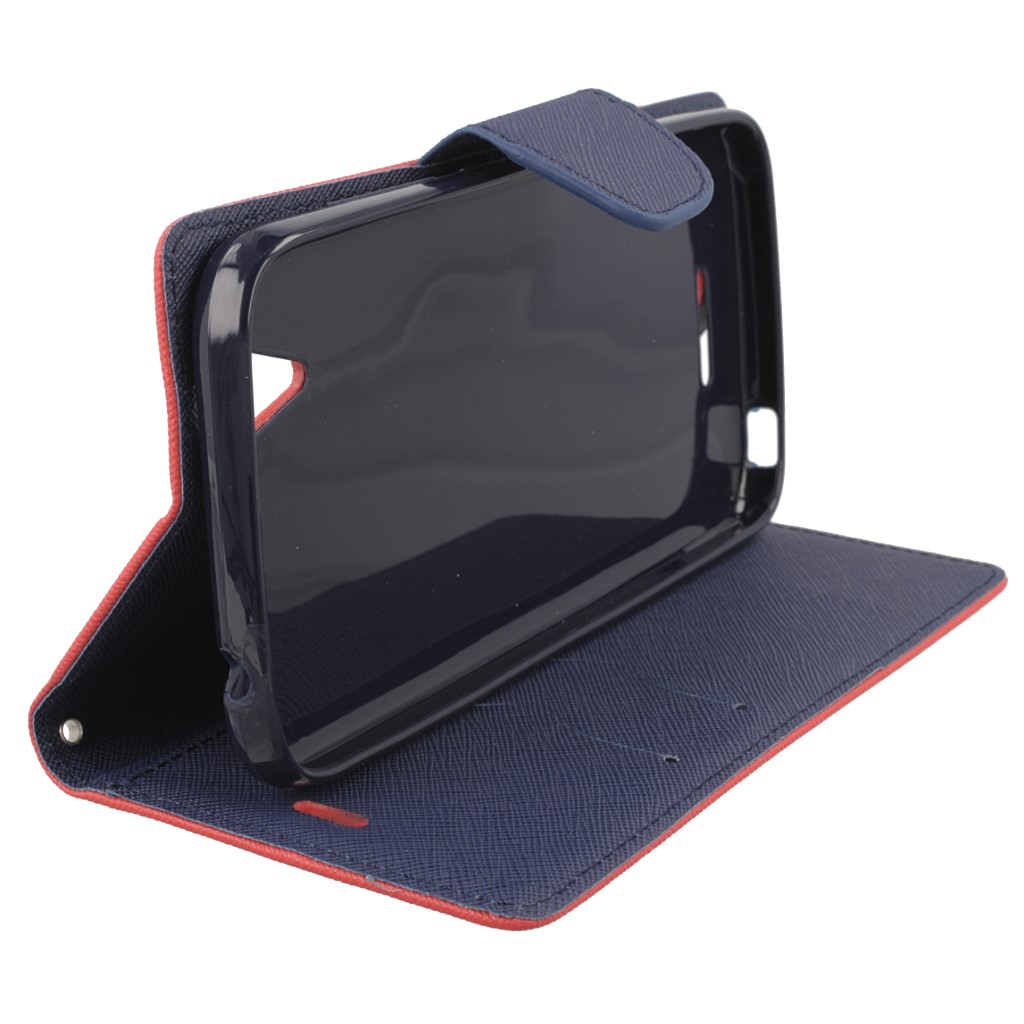 Pokrowiec etui z klapk� na magnes Fancy Case czerwono-granatowe ACER Liquid Z630 / 10