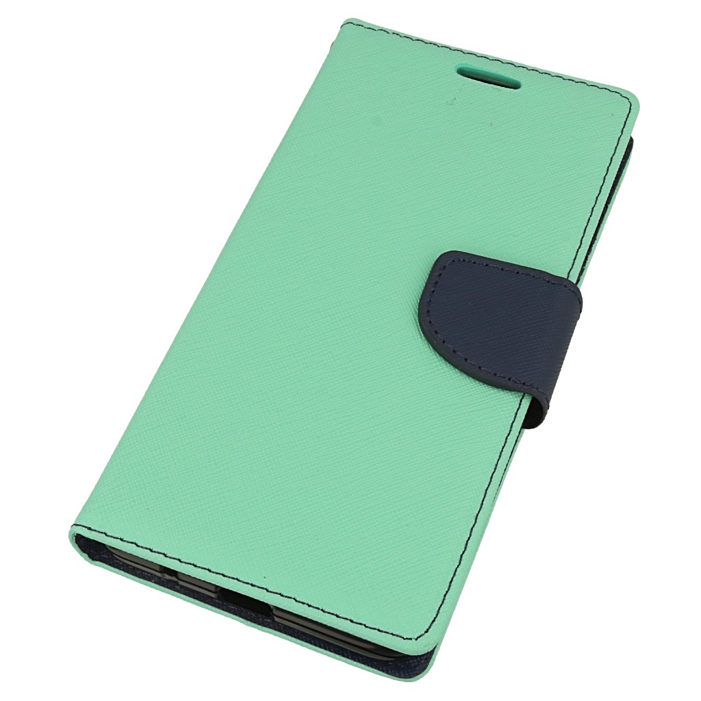 Pokrowiec etui z klapk� na magnes Fancy Case mi�towo-granatowe ALCATEL 3C / 4