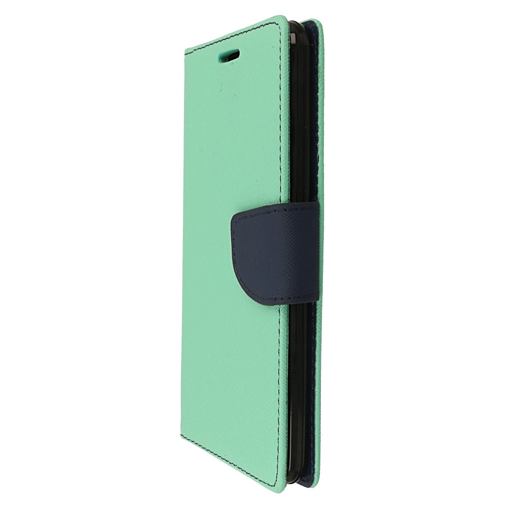 Pokrowiec etui z klapk� na magnes Fancy Case mi�towo-granatowe ALCATEL 3C / 7