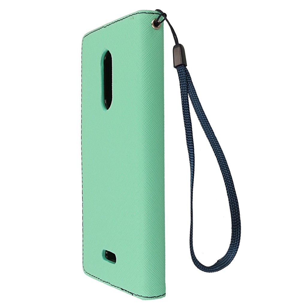 Pokrowiec etui z klapk� na magnes Fancy Case mi�towo-granatowe ALCATEL 3C / 8