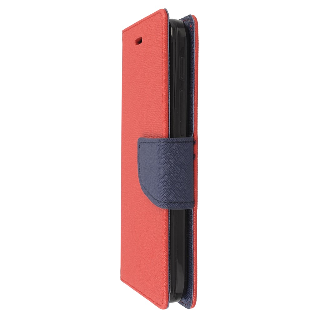 Pokrowiec etui z klapk na magnes Fancy Case czerwono-granatowe ALCATEL One Touch Pop 3 5 cali / 6