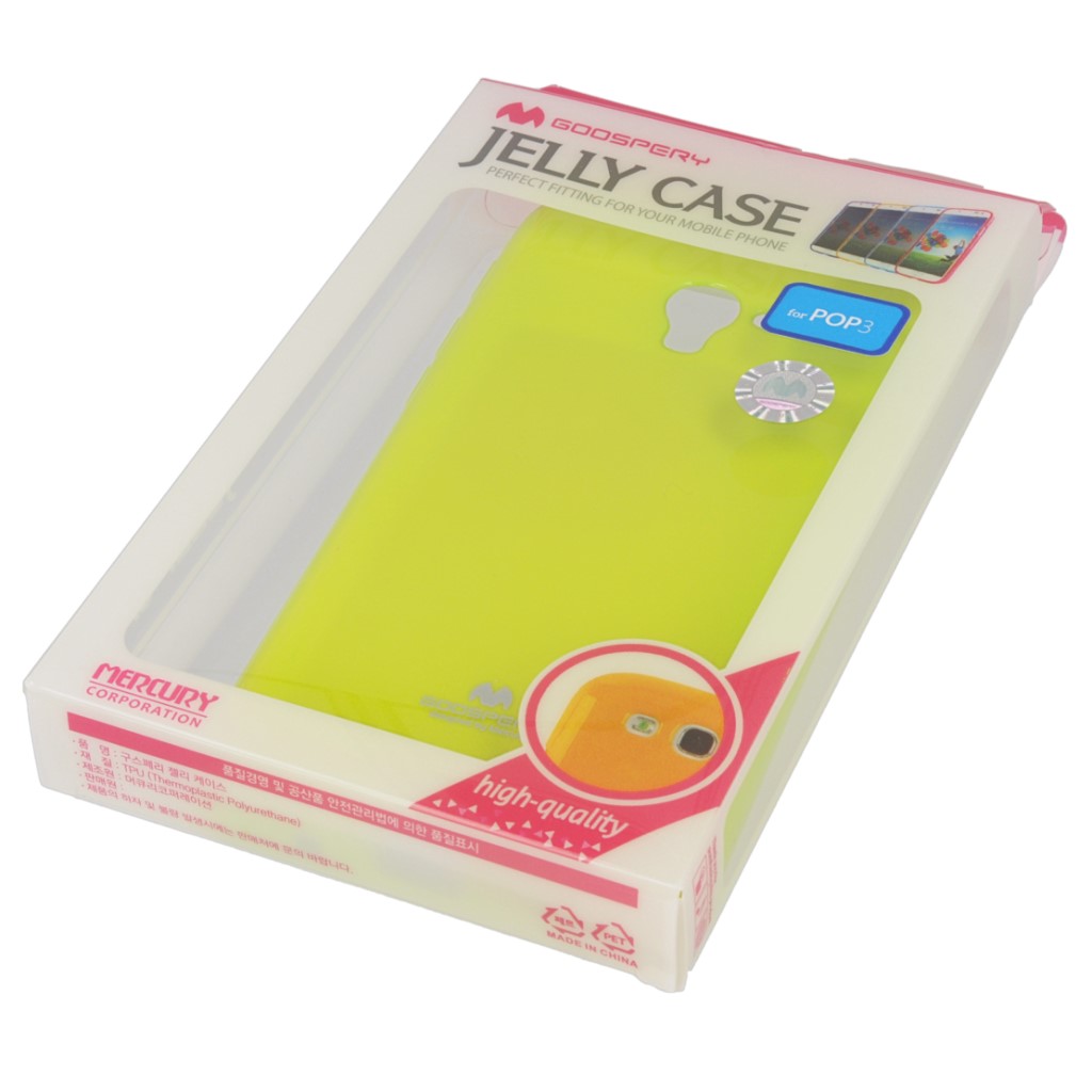 Pokrowiec etui silikonowe Mercury JELLY CASE limonkowe HTC One A9 / 8