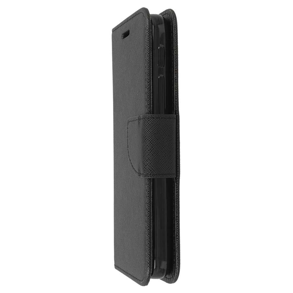 Pokrowiec etui z klapk na magnes Fancy Case czarne ALCATEL One Touch Pop 3 5 cali / 6