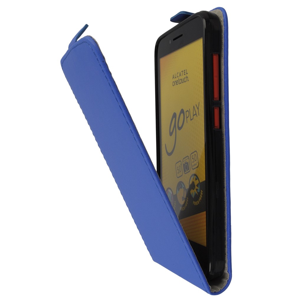 Pokrowiec z klapk na magnes Prestige Slim Flexi niebieski ALCATEL One Touch Go Play / 8