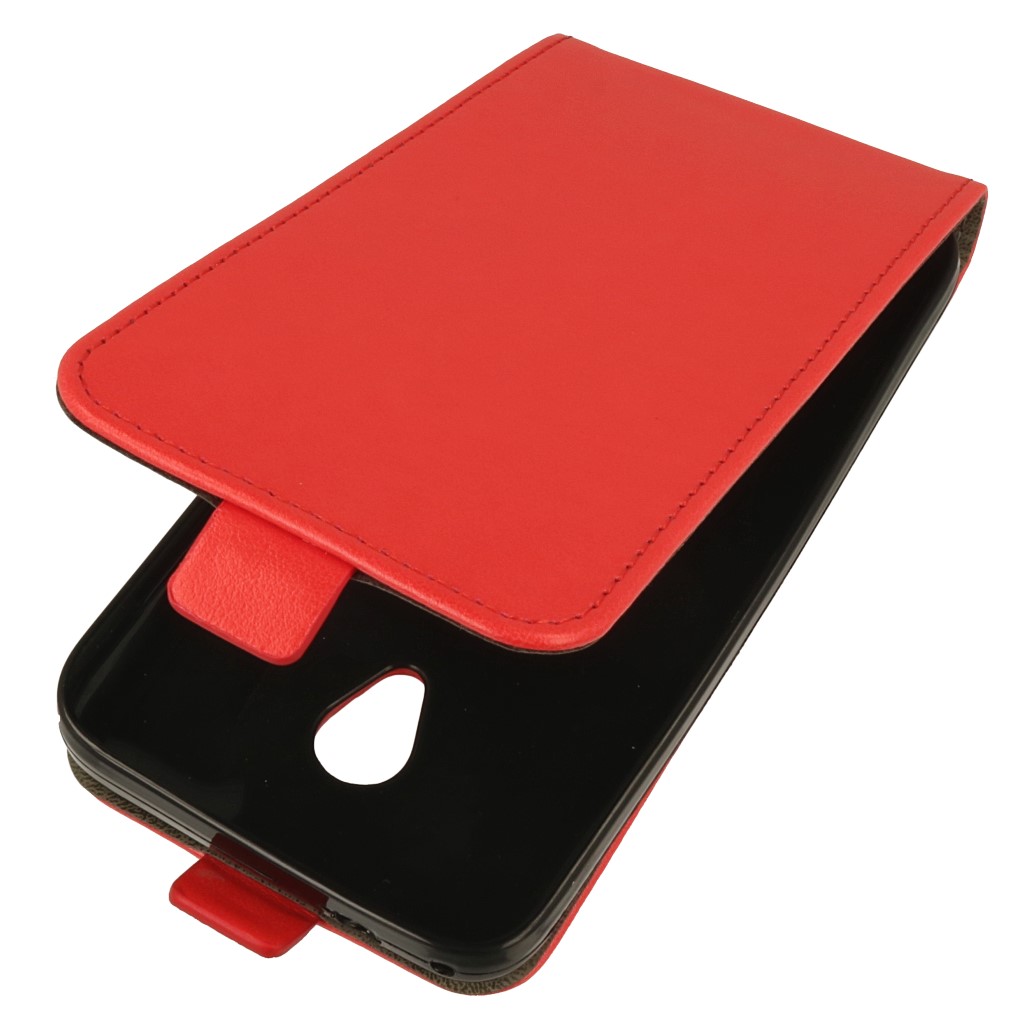 Pokrowiec z klapk na magnes Prestige Slim Flexi czerwony ALCATEL U5 3G