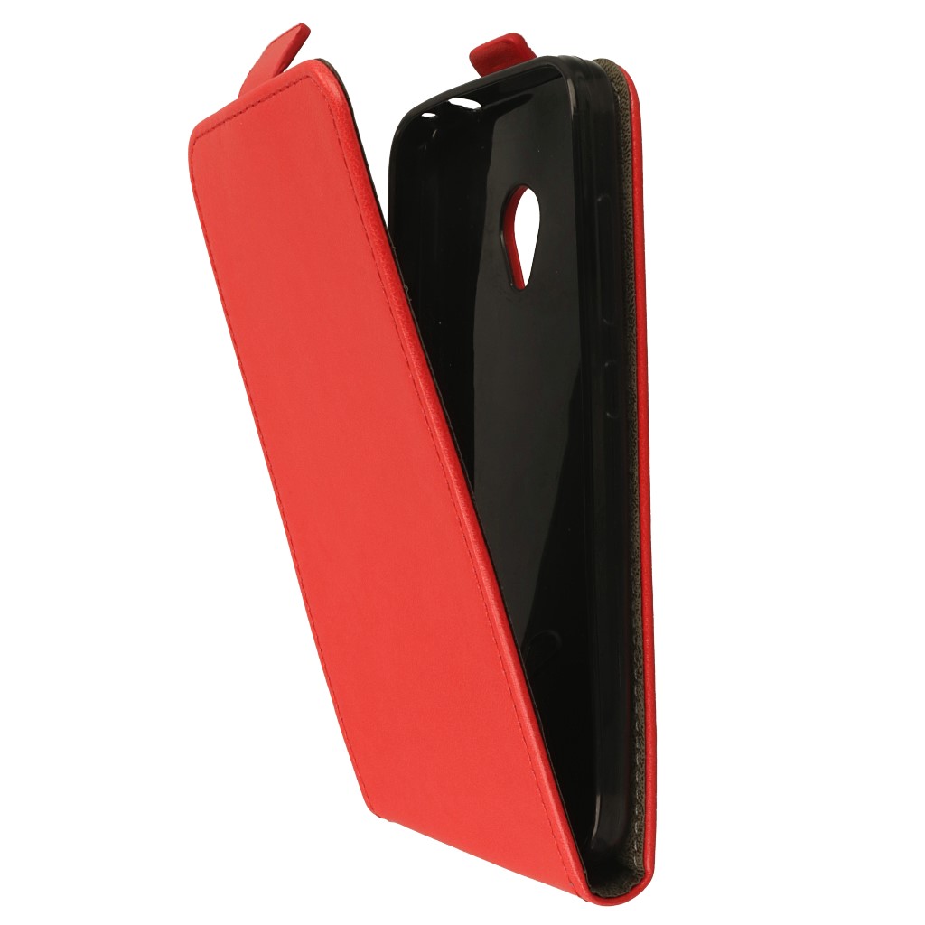 Pokrowiec z klapk na magnes Prestige Slim Flexi czerwony ALCATEL U5 3G / 5