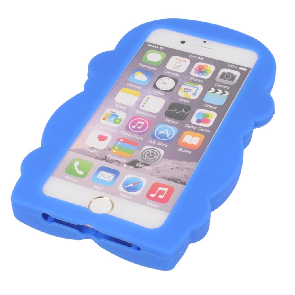 Pokrowiec etui silikonowe 3D Mapka niebieskie APPLE iPhone 6s / 3