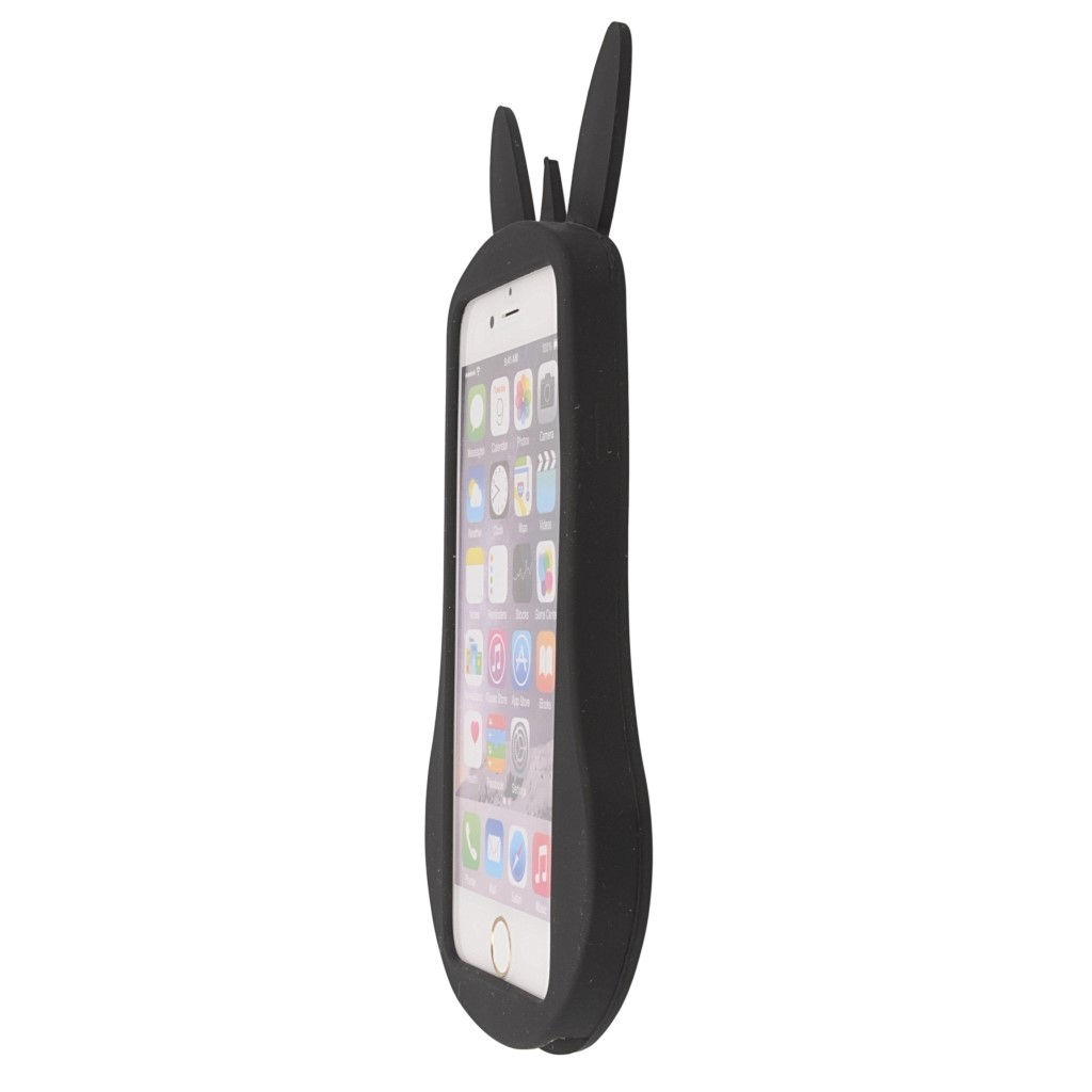 Pokrowiec etui silikonowe 3D Osioek czarny APPLE iPhone 6 / 6