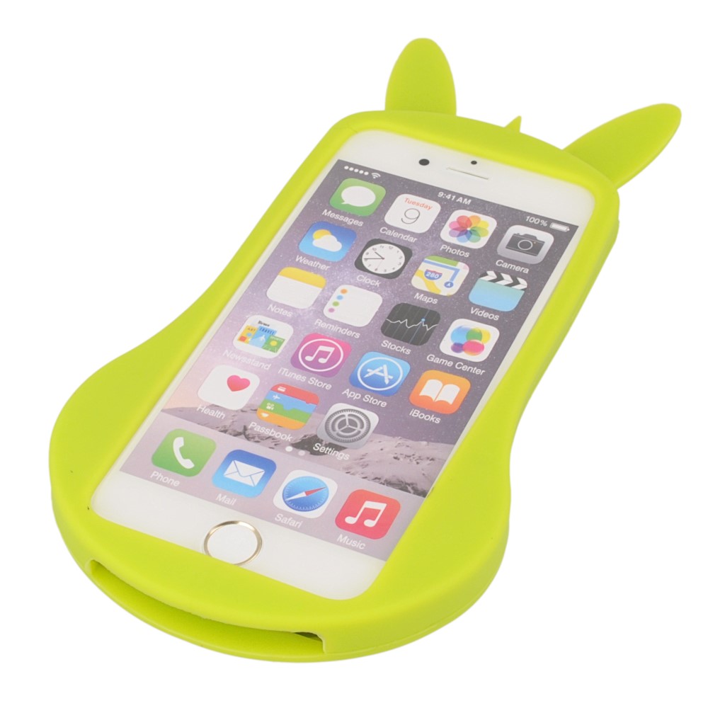 Pokrowiec etui silikonowe 3D Osioek zielony APPLE iPhone 6 / 3