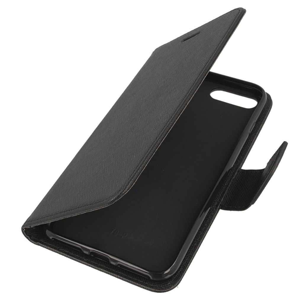 Pokrowiec etui z klapk na magnes Fancy Case czarne APPLE iPhone 7