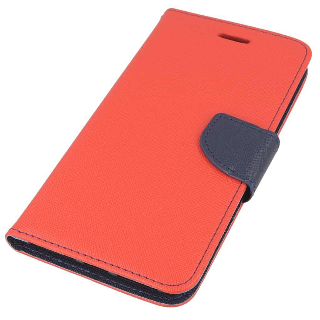 Pokrowiec etui z klapk na magnes Fancy Case czerwono-granatowe APPLE iPhone 8 / 2