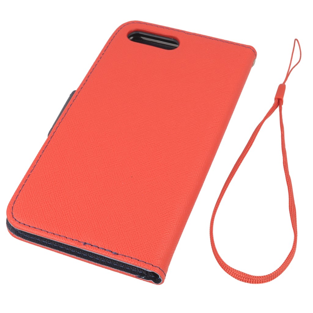 Pokrowiec etui z klapk na magnes Fancy Case czerwono-granatowe APPLE iPhone 8 / 3