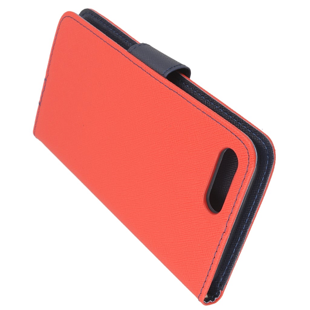 Pokrowiec etui z klapk na magnes Fancy Case czerwono-granatowe APPLE iPhone 8 / 4