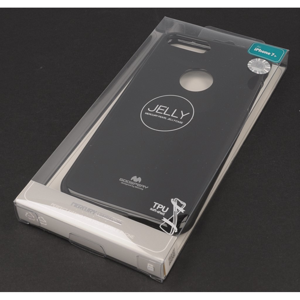 Pokrowiec Jelly Case czarny APPLE iPhone 8 Plus / 8