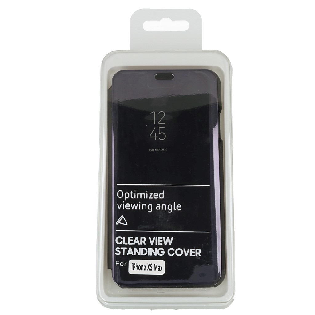 Pokrowiec etui Inteligentne Clear View czarne APPLE iPhone XS Max / 8