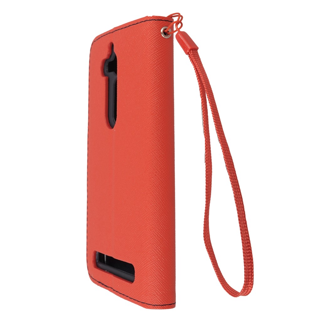 Pokrowiec etui z klapk na magnes Fancy Case czerwono-granatowe ASUS Zenfone Go ZB500KL / 5