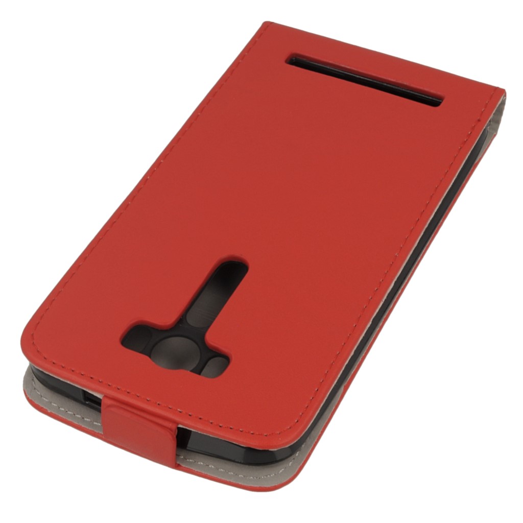Pokrowiec z klapk na magnes Prestige Slim Flexi czerwony ASUS ZenFone 2 Laser 5.0 / 4