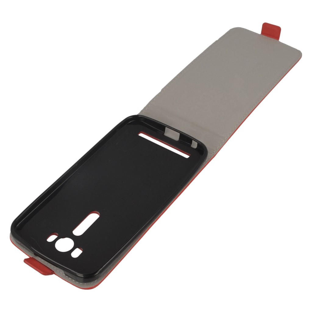 Pokrowiec z klapk na magnes Prestige Slim Flexi czerwony ASUS ZenFone 2 Laser 5.0 / 8