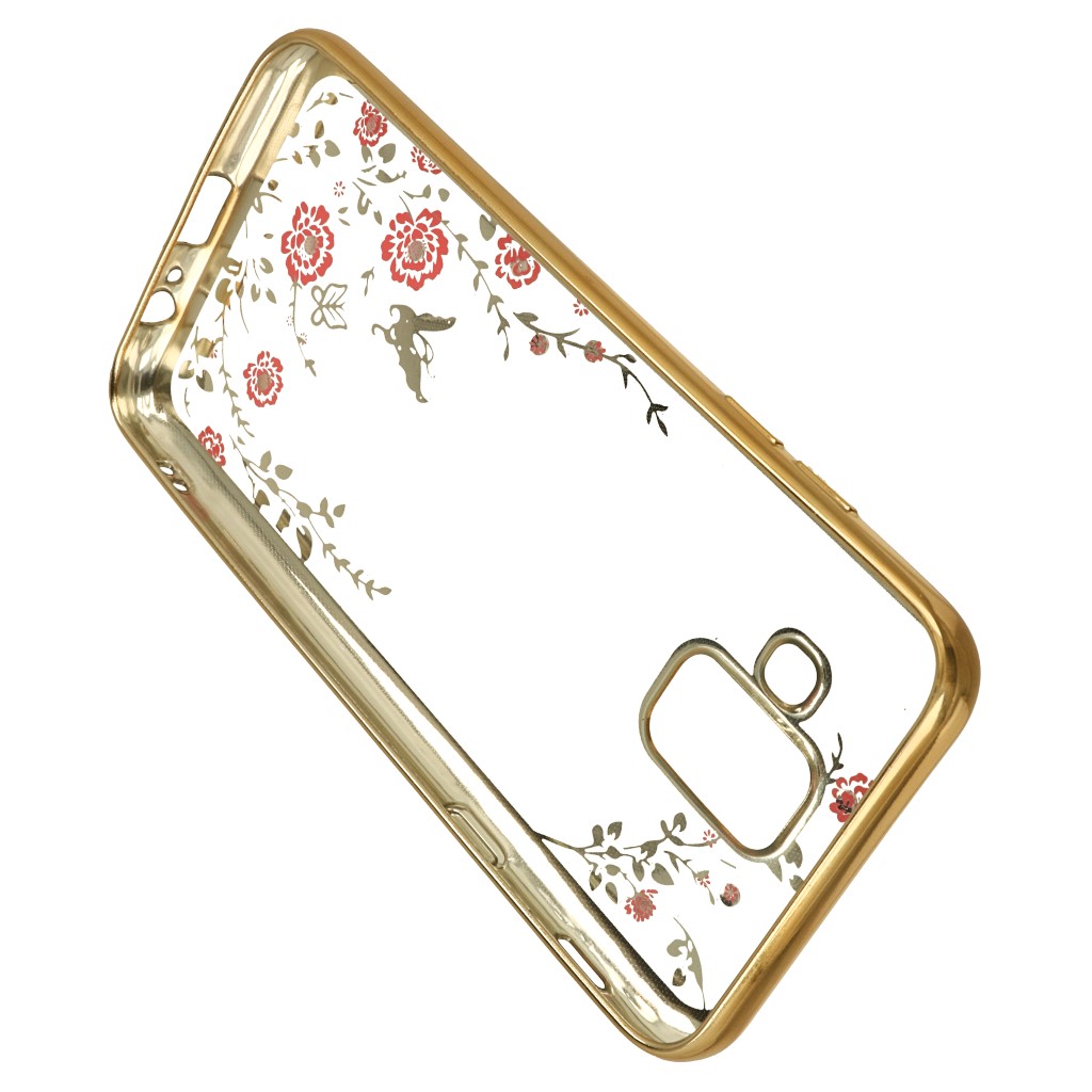 Pokrowiec etui silikonowe Diamond Kwiaty zote Xiaomi Redmi 5A / 4