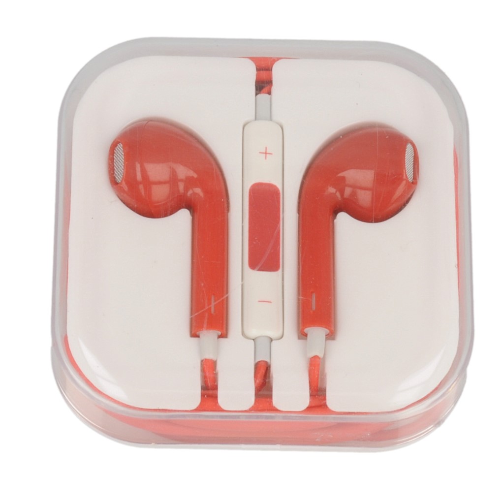 Suchawki stereo EarPhone MOTIVE czerwone APPLE iPhone SE