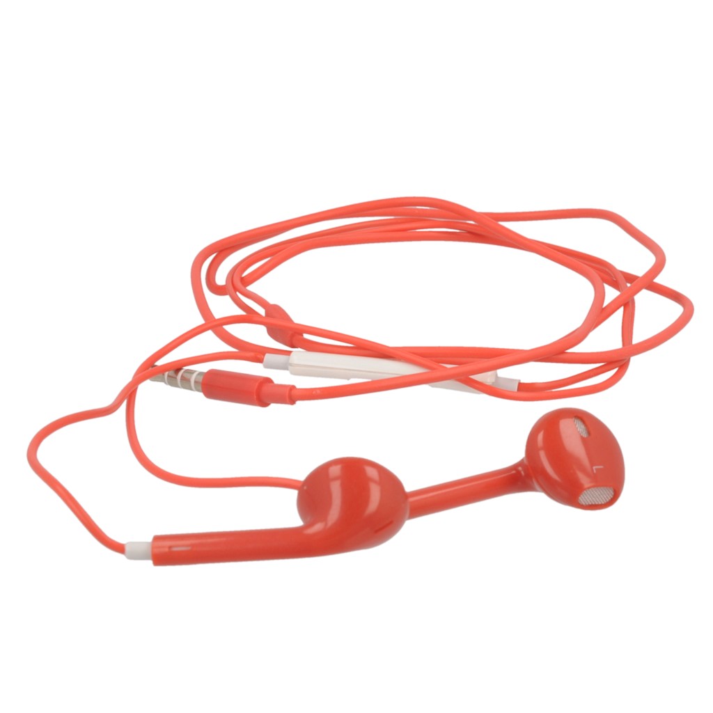 Suchawki stereo EarPhone MOTIVE czerwone APPLE iPhone SE / 4