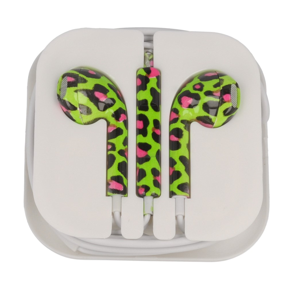 Suchawki stereo EarPhone MOTIVE Pantera zielona APPLE iPhone SE / 6