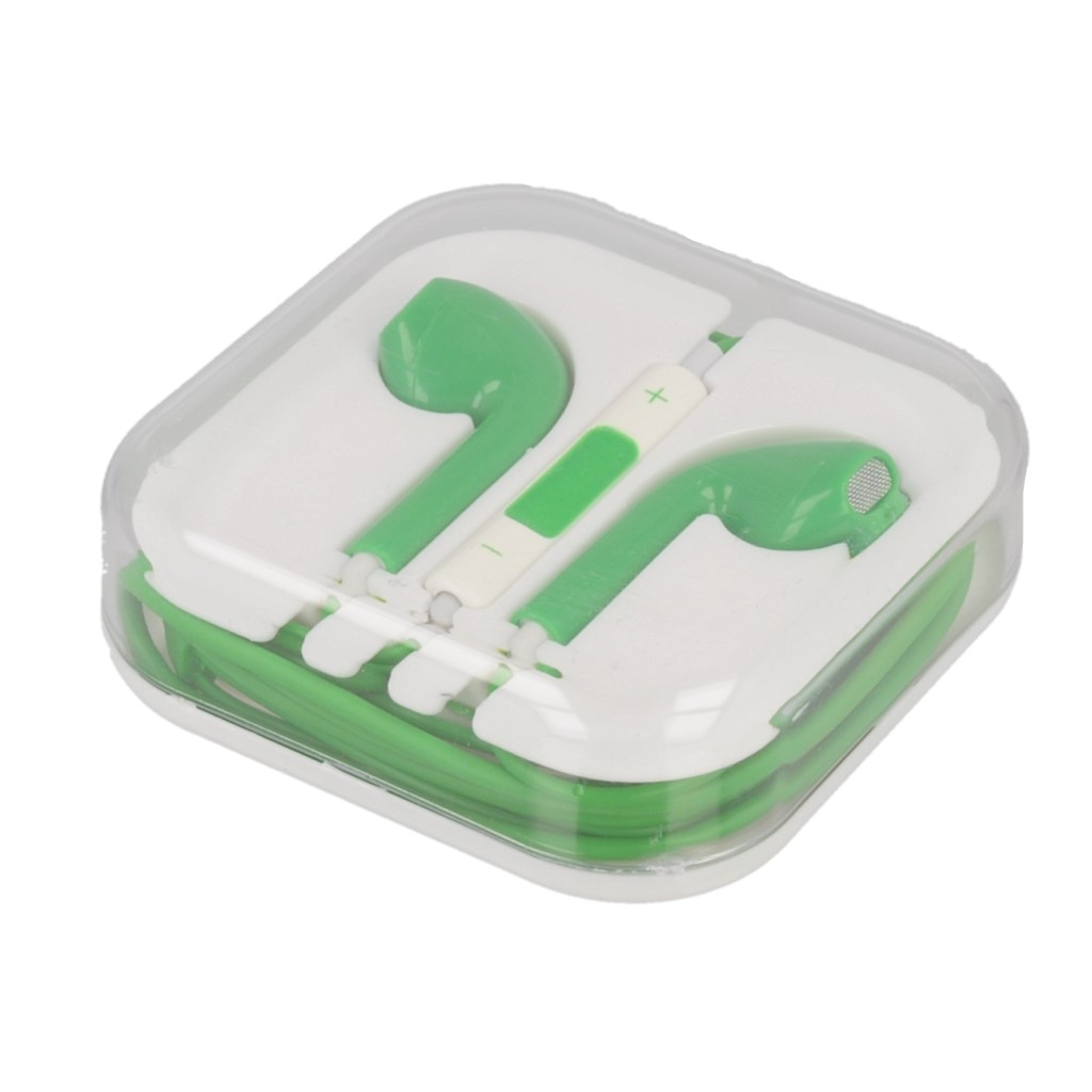 Suchawki stereo EarPhone MOTIVE zielone APPLE iPhone SE / 4