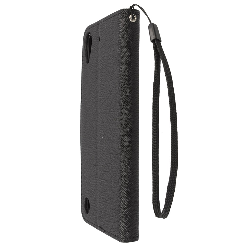 Pokrowiec etui z klapk na magnes Fancy Case czarne HTC Desire 530 / 7