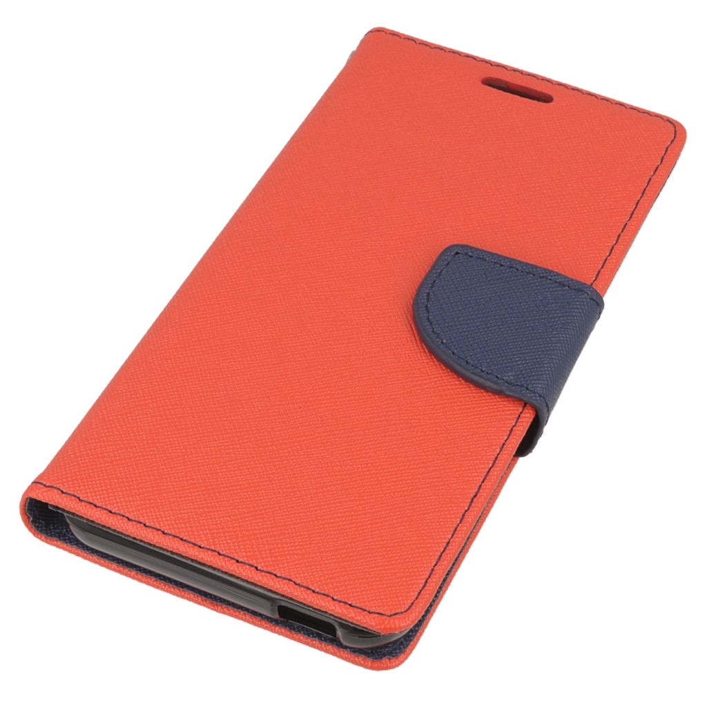 Pokrowiec etui z klapk na magnes Fancy Case czerwono-granatowe HTC Desire 530 / 2