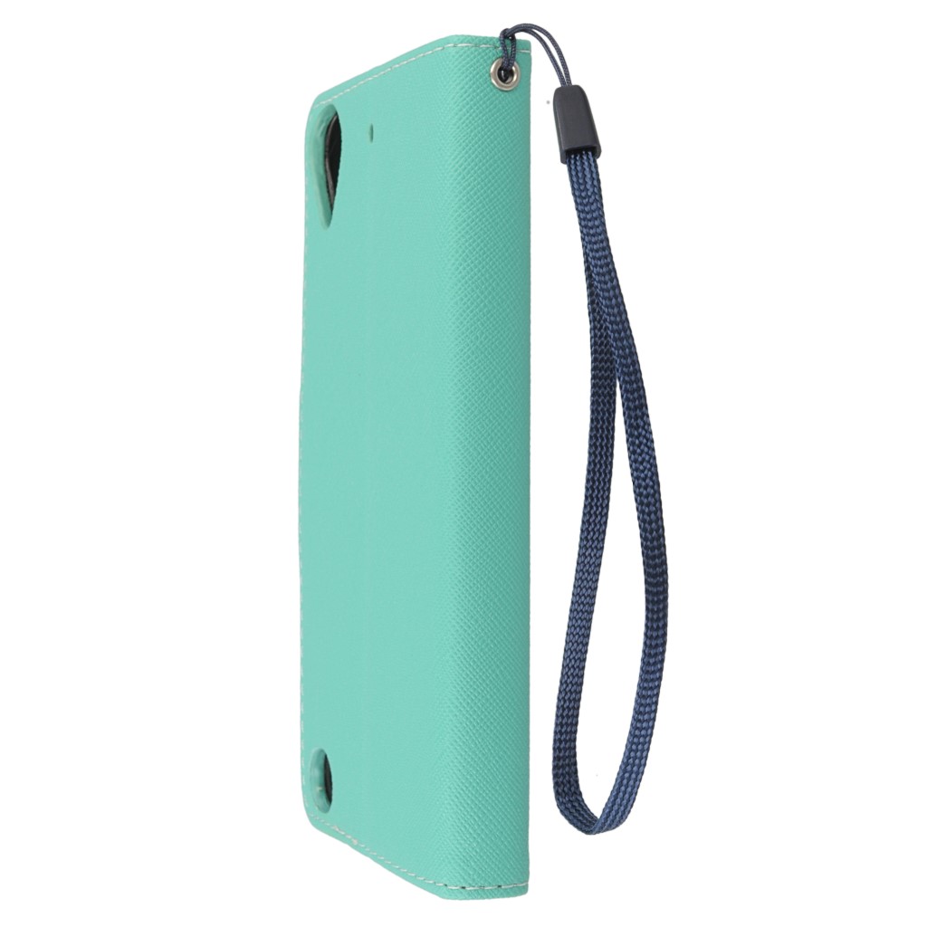 Pokrowiec etui z klapk na magnes Fancy Case mitowo-granatowe HTC Desire 530 / 9