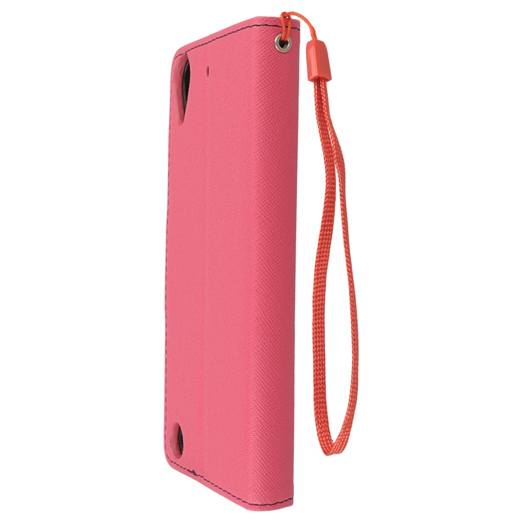 Pokrowiec etui z klapk na magnes Fancy Case rowo-granatowe HTC Desire 530 / 6