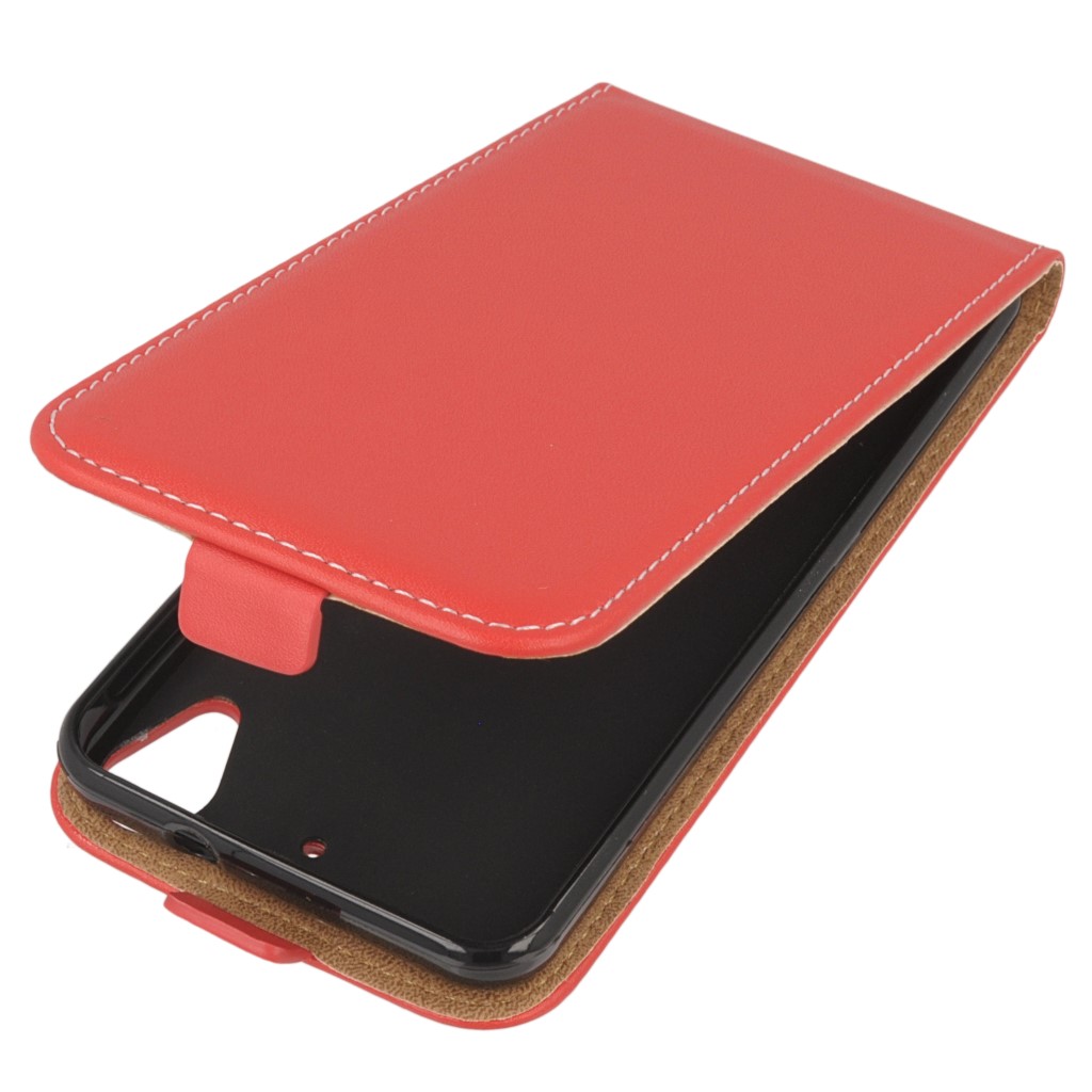 Pokrowiec z klapk� na magnes Prestige Slim Flexi czerwony HTC Desire 530
