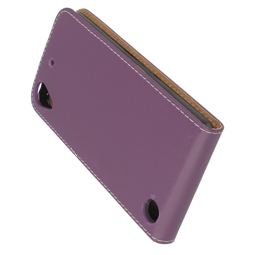 Pokrowiec z klapk na magnes Prestige Slim Flexi fioletowy HTC Desire 530 / 5