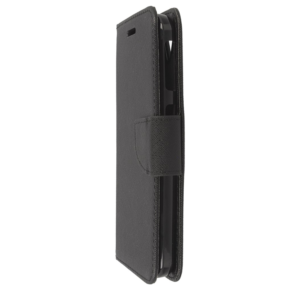 Pokrowiec etui z klapk na magnes Fancy Case czarne HTC Desire 630 / 6