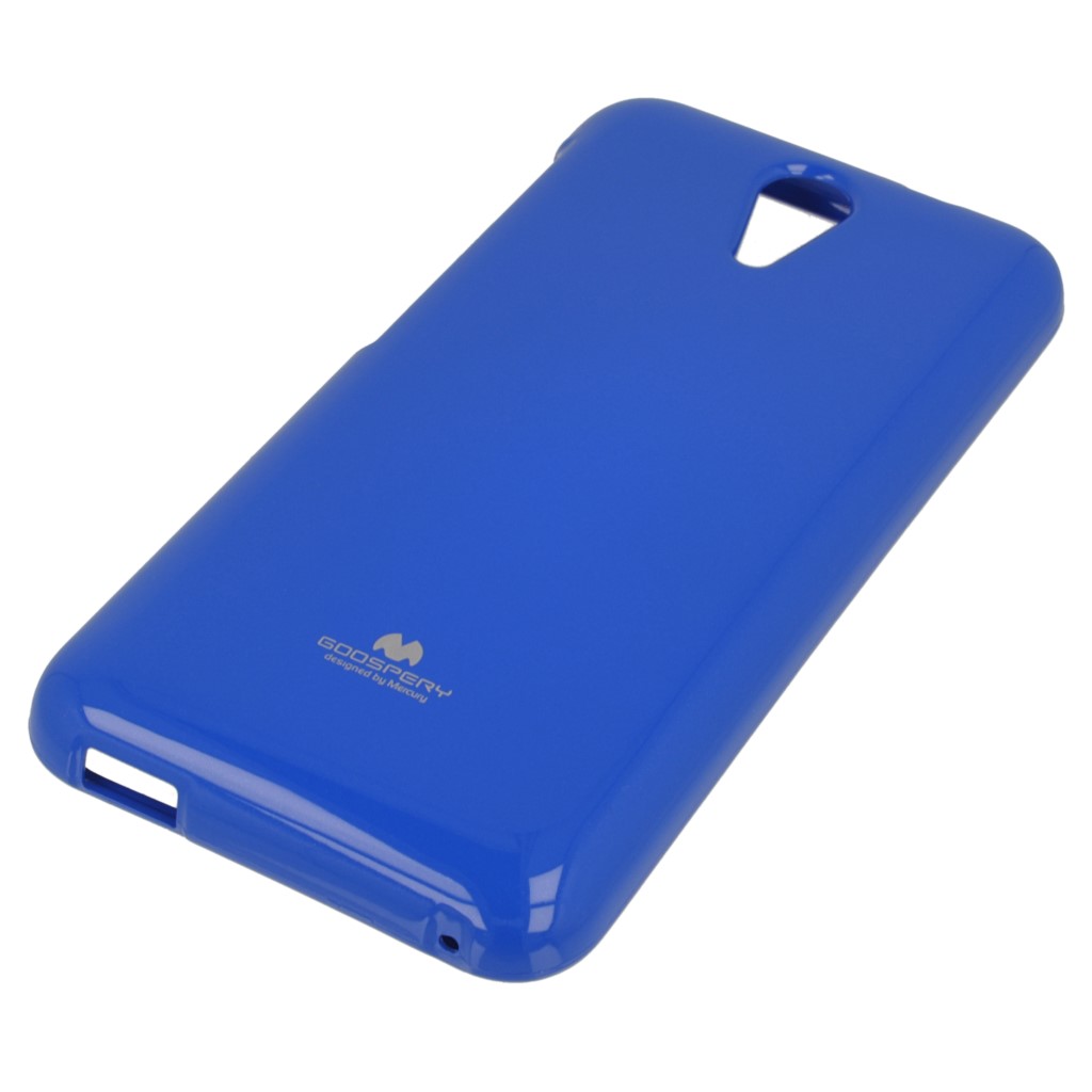 Pokrowiec etui silikonowe Mercury JELLY CASE niebieskie HTC Desire 620