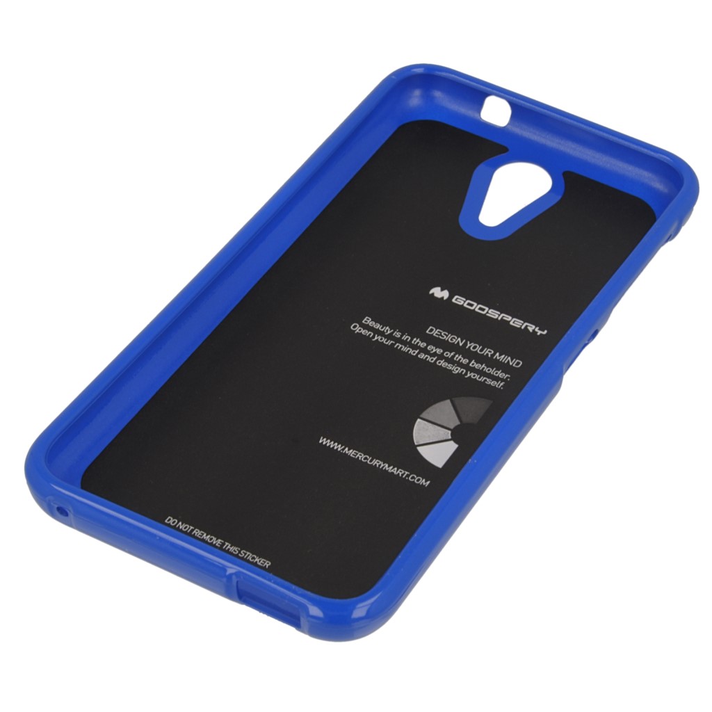 Pokrowiec etui silikonowe Mercury JELLY CASE niebieskie HTC One M8s / 3