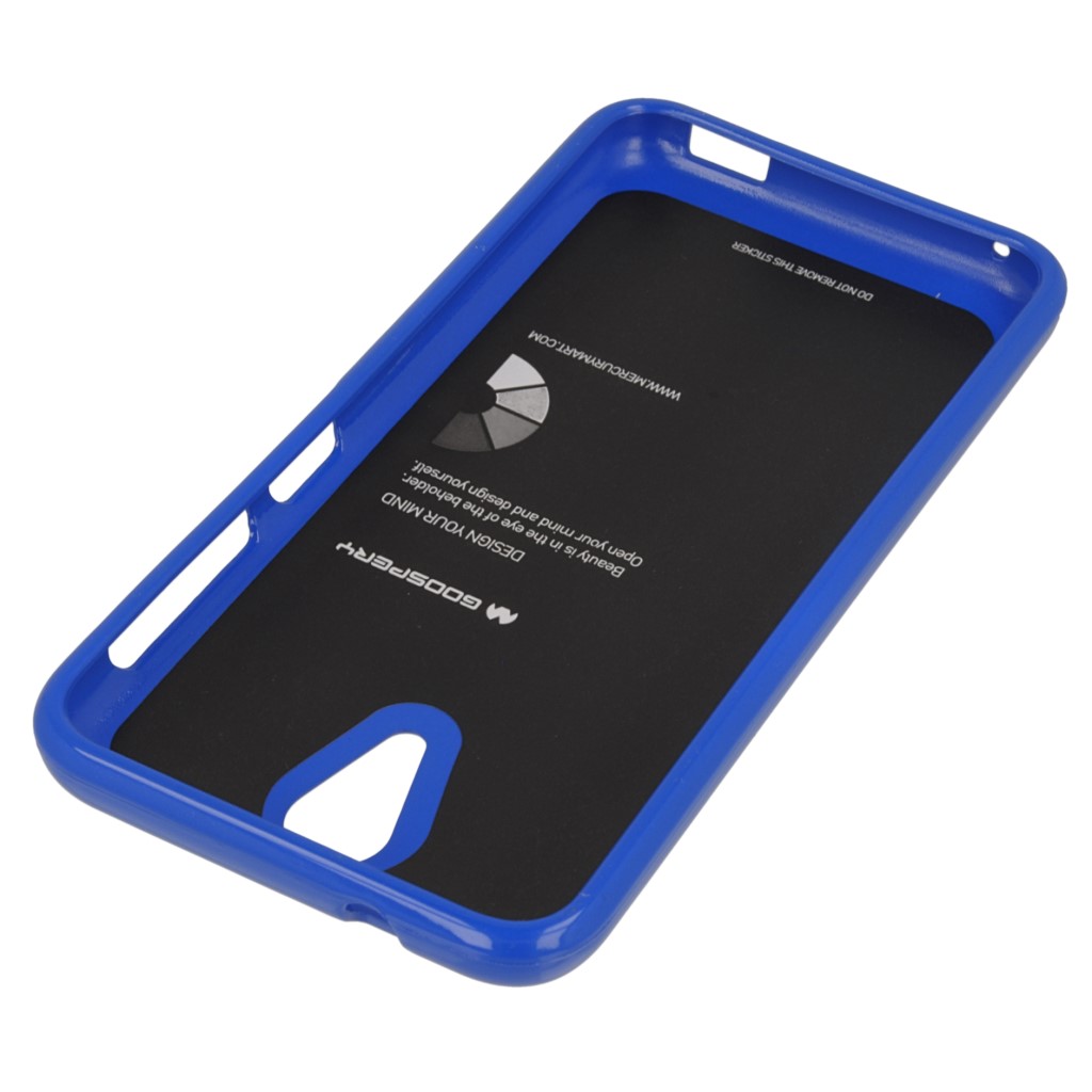 Pokrowiec etui silikonowe Mercury JELLY CASE niebieskie HTC One M8s / 4