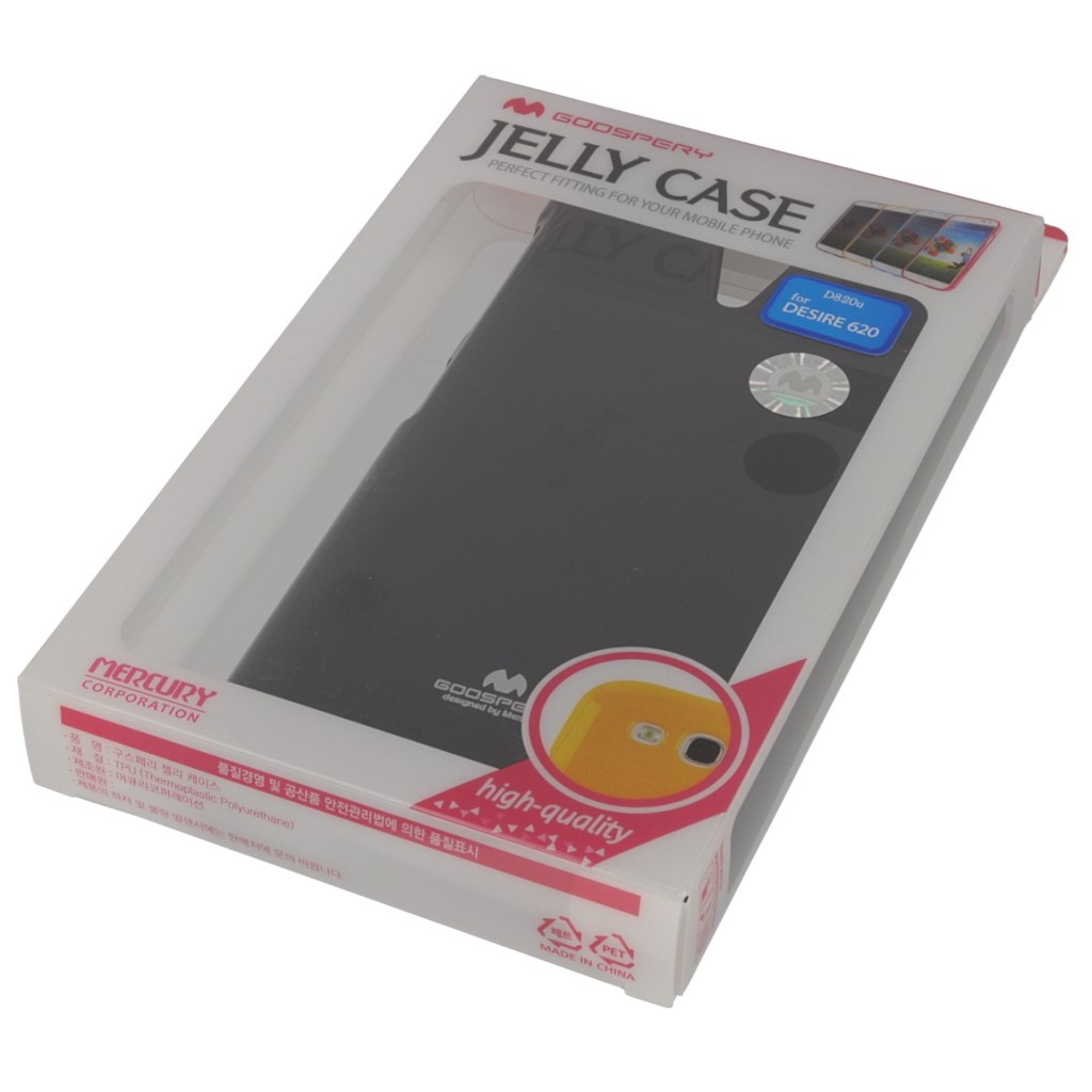 Pokrowiec etui silikonowe Mercury JELLY CASE czarne HTC Desire 620 / 9