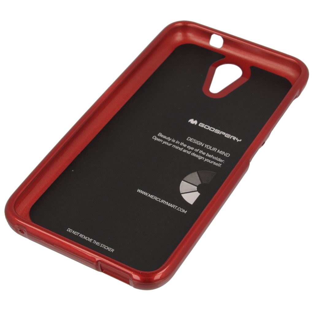 Pokrowiec etui silikonowe Mercury JELLY CASE czerwone HTC Desire 620 / 3