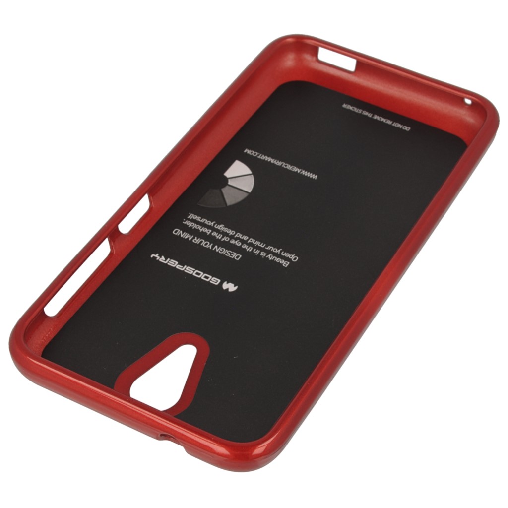 Pokrowiec etui silikonowe Mercury JELLY CASE czerwone HTC Desire 620 / 4